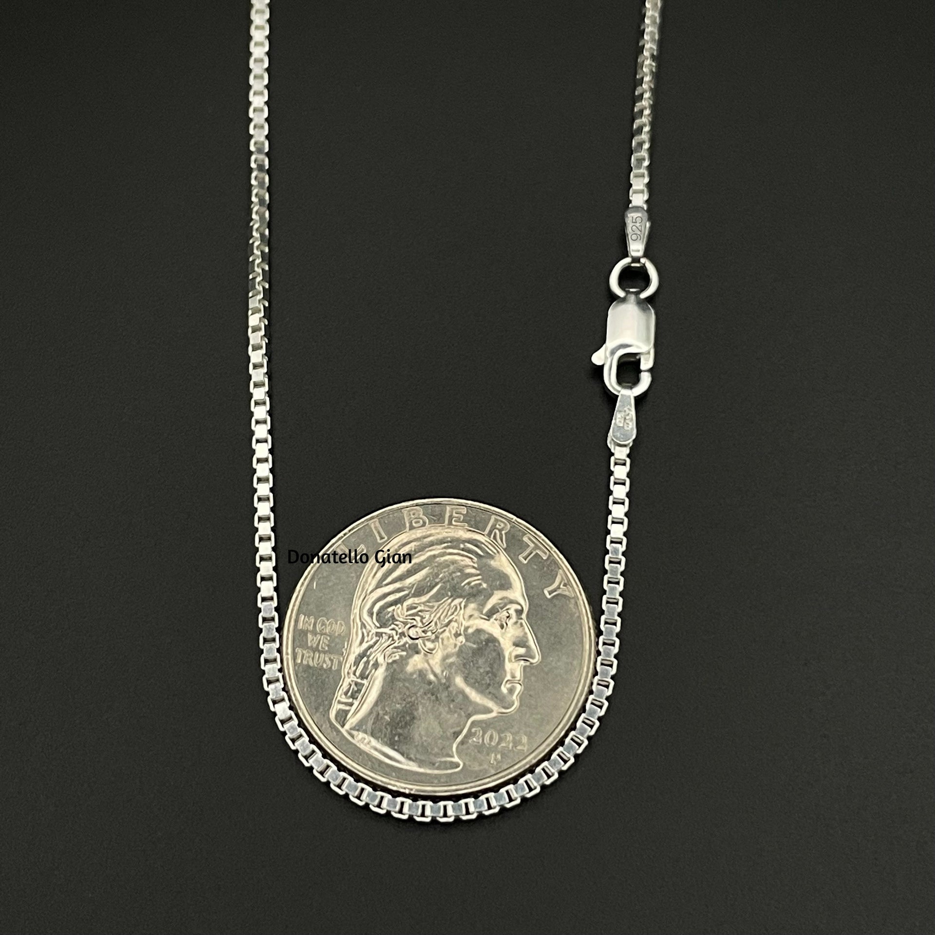 Sterling Silver 925 Box Chain 1.5MM, 16