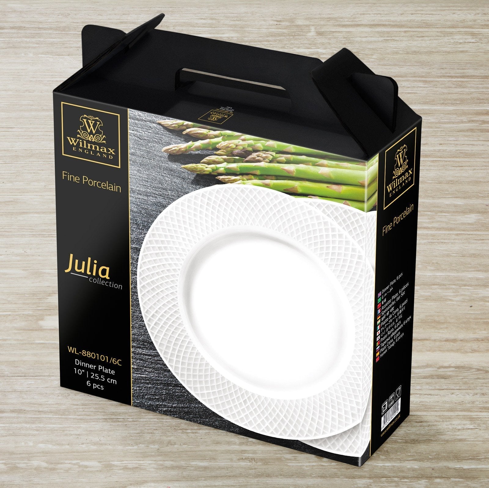 Fine Julia Porcelain Deep Plate Dinnerware Set For 6 Including 10