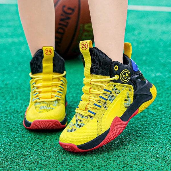 Boys' basketball shoes teenagers' mesh breathable sports shoes