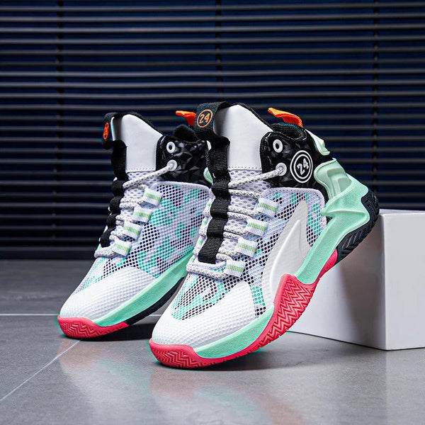 Boys' basketball shoes teenagers' mesh breathable sports shoes