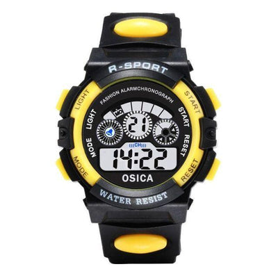 Boys Sports Military Kids Digital Watches Student Childrens Watch Fashion Luminous Led Alarm Camouflage Green Waterproof 7 Color Led Backlight Multifuction Wristwatch For Boys Girls