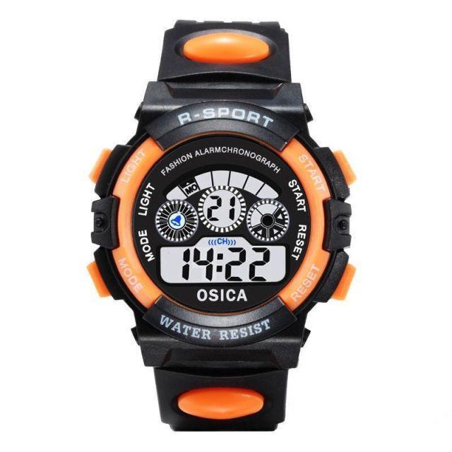 Boys Sports Military Kids Digital Watches Student Childrens Watch Fashion Luminous Led Alarm Camouflage Green Waterproof 7 Color Led Backlight Multifuction Wristwatch For Boys Girls