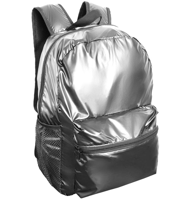 Boarding Pass Recycled Metallic Foldable & Packable Pouch Backpack
