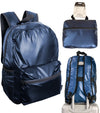 Boarding Pass Recycled Metallic Foldable & Packable Pouch Backpack
