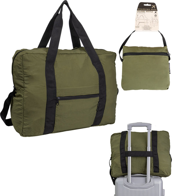 Boarding Pass Recycled Foldable & Packable Pouch Duffel Travel Bag