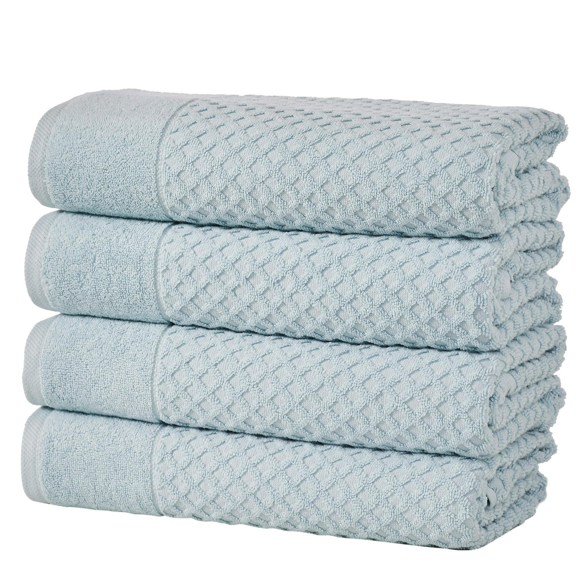 Cotton Diamond Waffle Weave Bath Towel Set - Grayson Collection