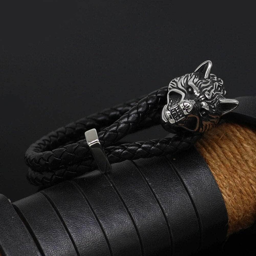 Vikings Wolf Stainless Steel Bracelet Ancient Treasures