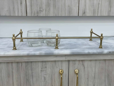 Victorian Brass Gallery Rail - Antique Brass By Hand