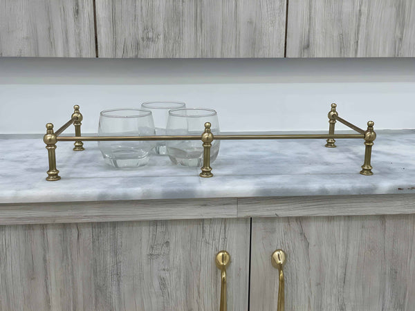 Victorian Brass Gallery Rail - Antique Brass By Hand