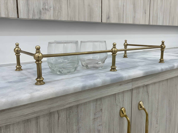 Victorian Brass Gallery Rail - Antique Brass By Hand