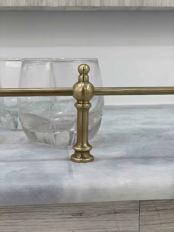 Victorian Brass Gallery Rail - Antique Brass By Hand