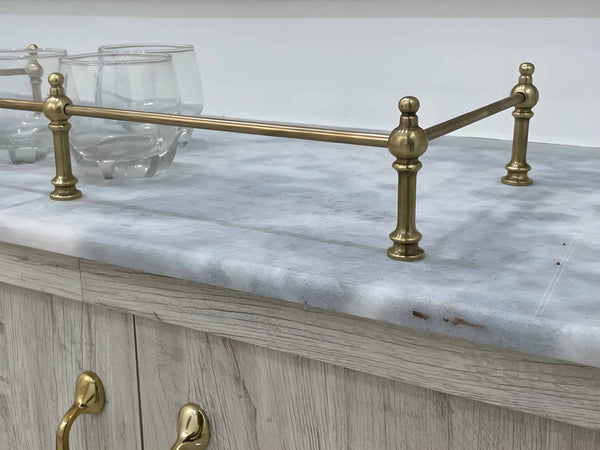 Victorian Brass Gallery Rail - Antique Brass By Hand