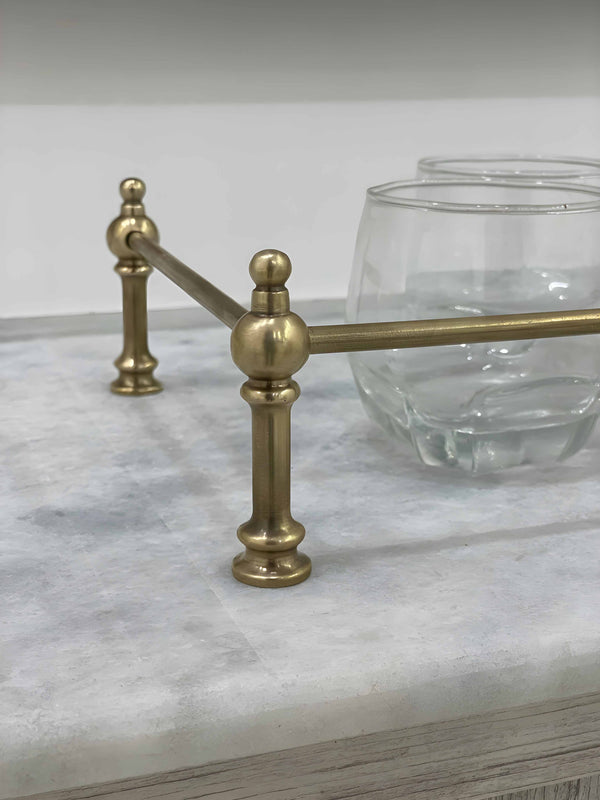 Victorian Brass Gallery Rail - Antique Brass By Hand