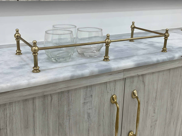 Victorian Brass Gallery Rail - Antique Brass By Hand