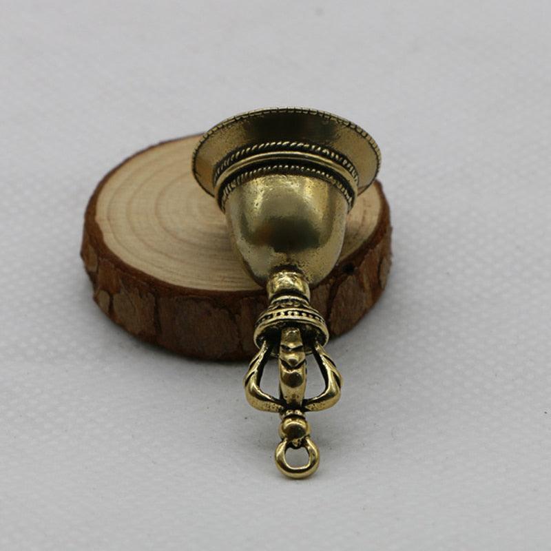 Brass Handicraft Die-casting Drop Magic Key Car Button Hanging Ornament Wind Bell Tibetan Bronze Creative Gift Home Decoration Pendant Best Birthday Gift