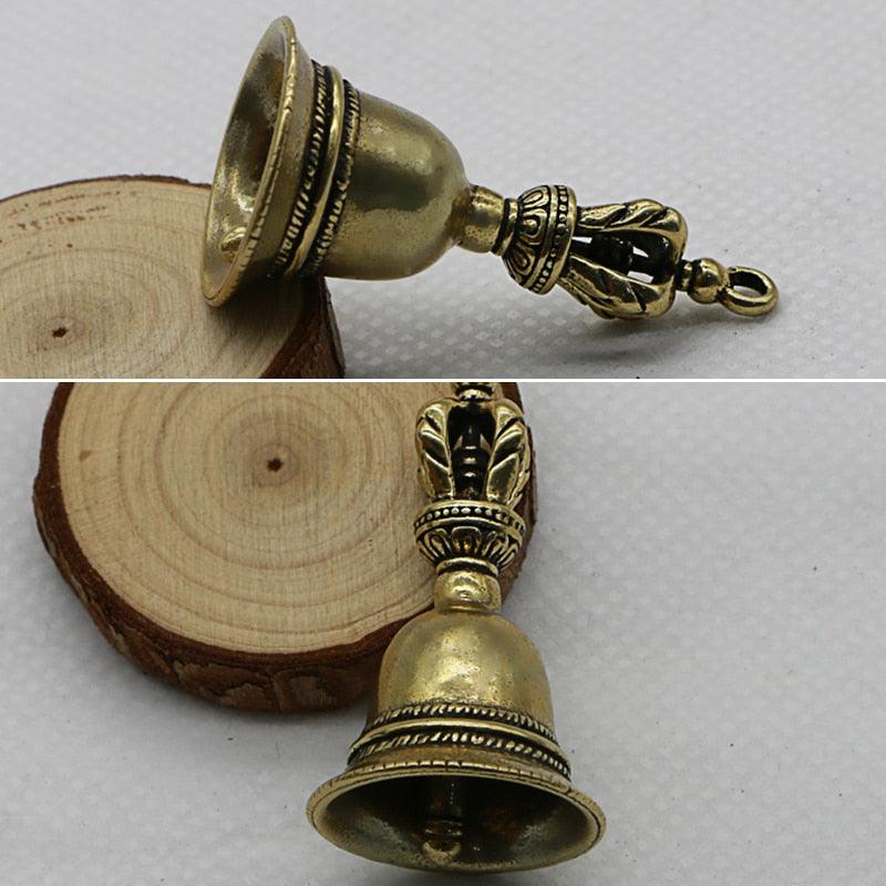 Brass Handicraft Die-casting Drop Magic Key Car Button Hanging Ornament Wind Bell Tibetan Bronze Creative Gift Home Decoration Pendant Best Birthday Gift