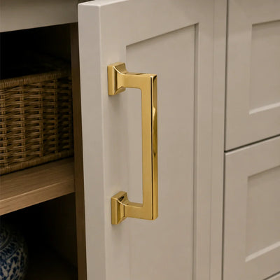 Heritage Cabinet Pulls - Unlacquered Brass Polished