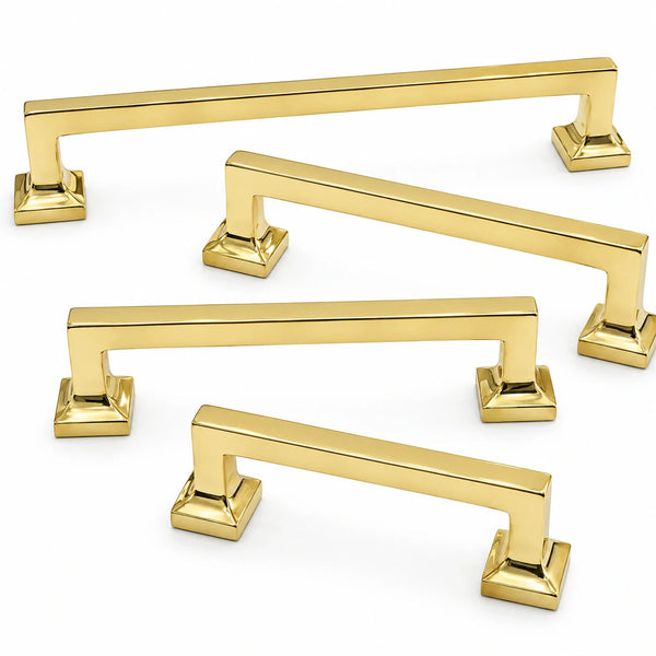 Heritage Cabinet Pulls - Unlacquered Brass Polished