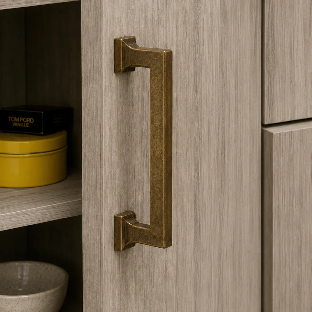 Heritage Cabinet Pulls - Antique Brass
