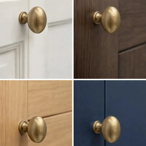 Oval Brass Knob