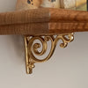 Swirl Shelf Bracket - Unlacquered Brass Polished