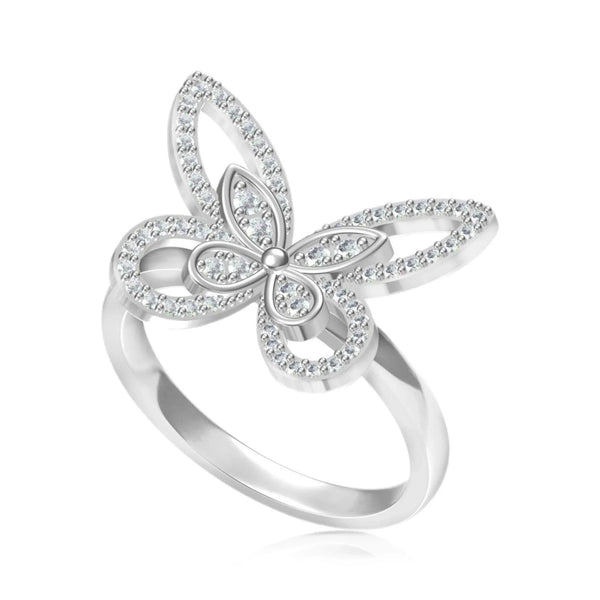 Crystal Butterfly Ring - 4 Sizes - Gifts for You 'n Me