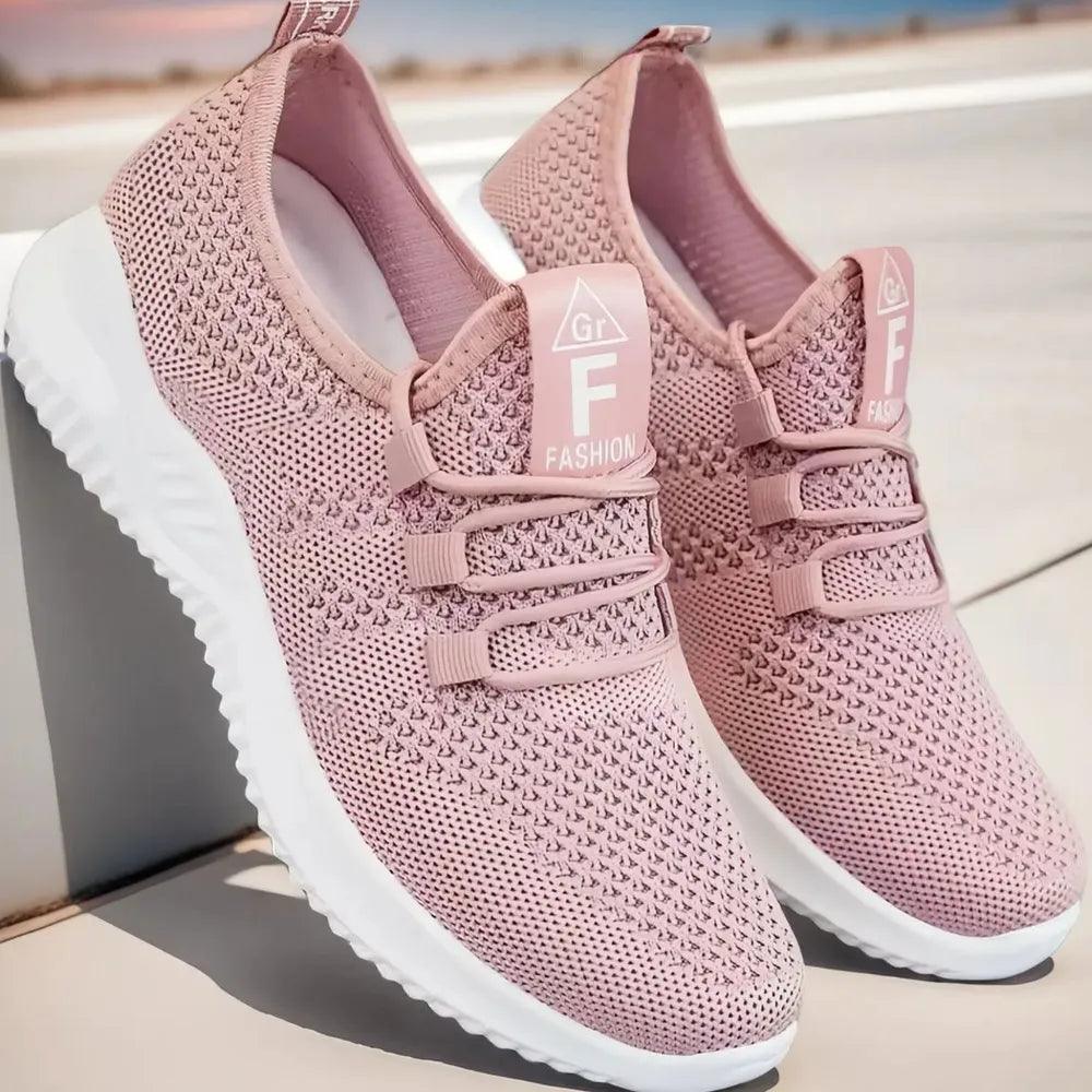 Breathable Mesh Lace Up Athletic