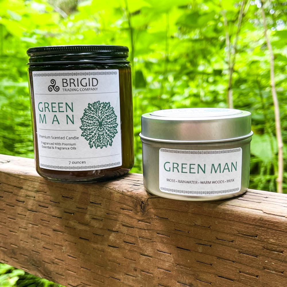Green Man Soy Wax Candle - Moss, Rainwater, Old Growth Forests, and White Musk