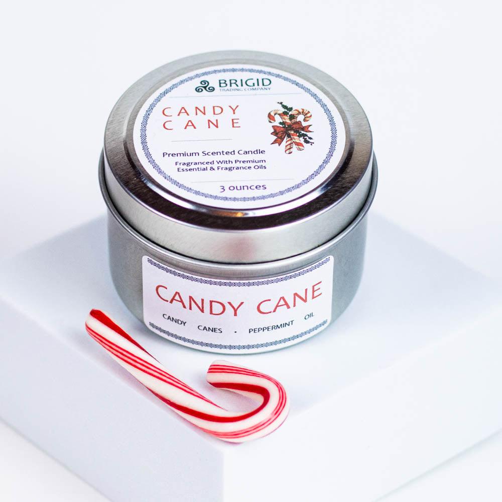 Candy Cane Soy Wax Candle - Peppermint and Candy Canes