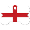 St George's Cross Flag Pet ID Tag - Large Bone