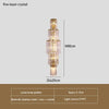 Brooklyn Crystal Wall Sconce | Hotel & Villa Home Lighting - Dia20cm H80cm / Warm White