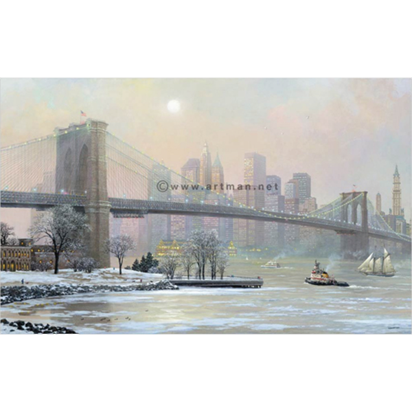 Brooklyn Bridge Camber - Winter (FB) (UNFRAMED)