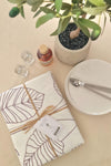 BROWN "LEAVES" TABLECLOTH - 70” X 108"