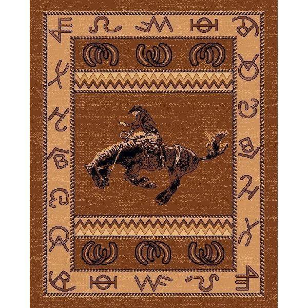 Bucking Bronco Rider Western Area Rug - Gifts for You 'n Me