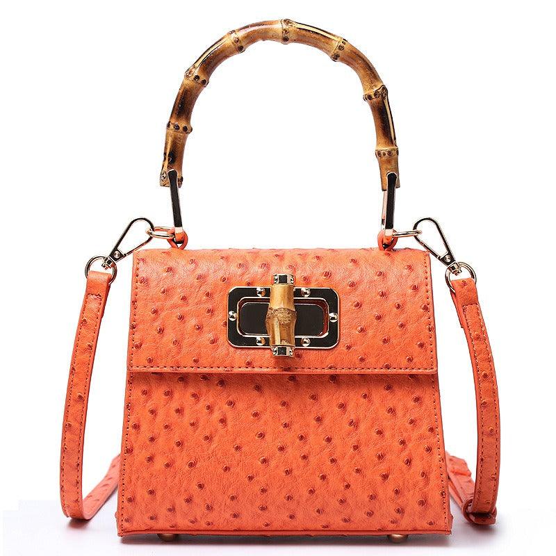 Buckle bag ostrich pattern single shoulder diagonal cross women's bag