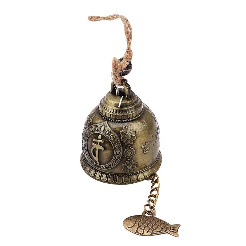 Buddha Statue Pattern Bell Blessing Feng Shui Hanging Ornament Wind Chime For Good Luck Fortune Home Car Hanging Decor Gift Crafts
