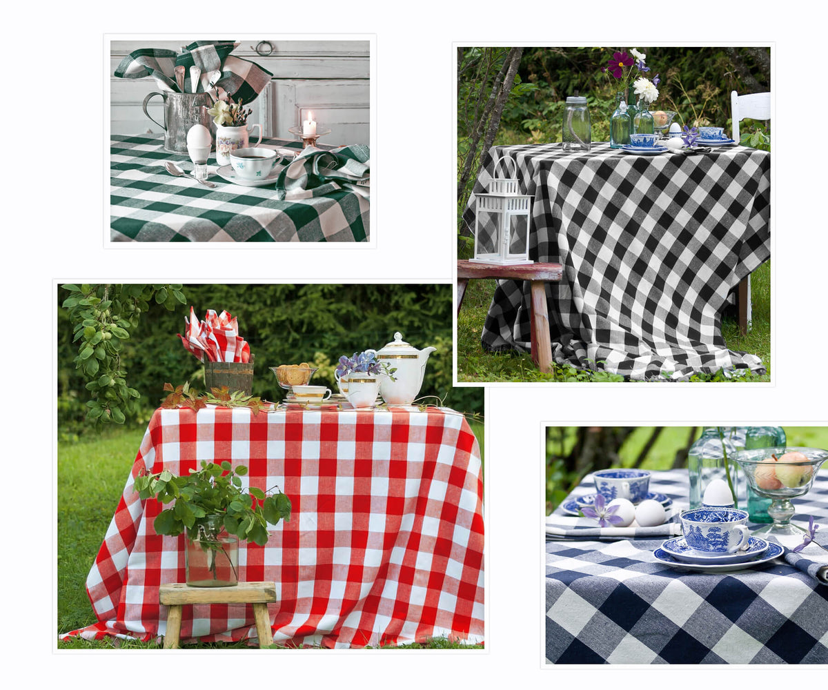 Cotton Tablecloths - Plaid Cloth Tablecloths