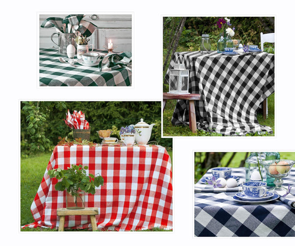 Cotton Tablecloths - Plaid Cloth Tablecloths
