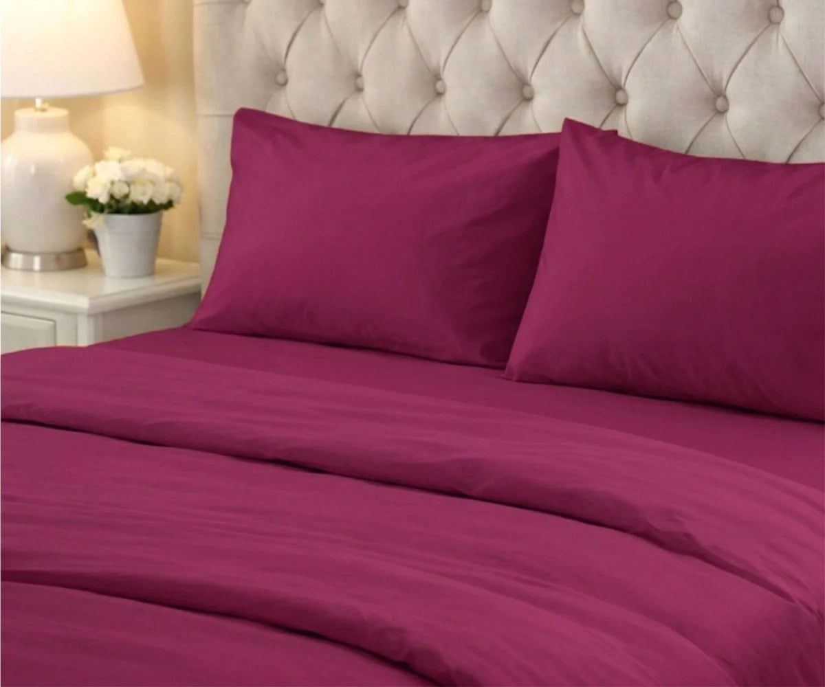 100% Cotton Sateen Pillowcases - Set of 2