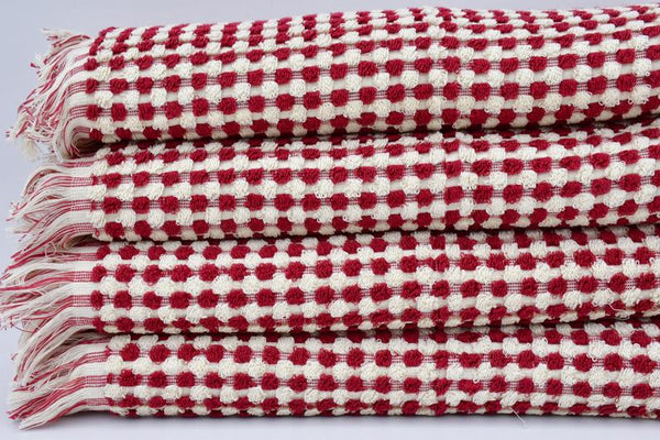 Bubble Red Terry Hand Towel