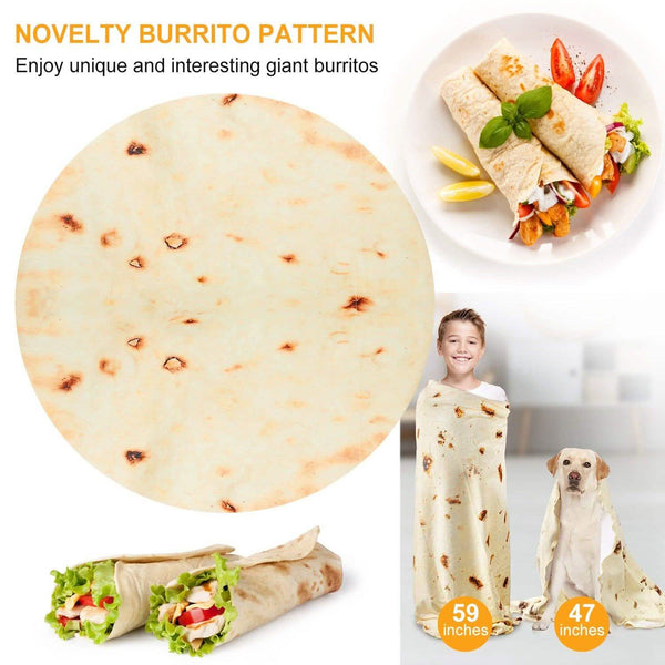 Burrito Tortilla Throw Blanket