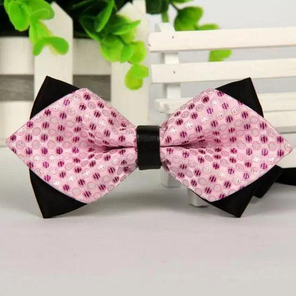 Business Black Golden Butterfly Men Bowtie Luxury Double Layer Pointed Classic Bow Tie Lovely Men Gift For Office And Meetings