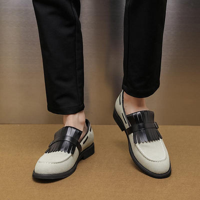 Business formal leather shoes men's soft soled casual shoes British style one foot shoes