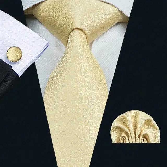 Business Luxury Men Silk Necktie Fashion Tie Sets For Men Wedding Party Wear Elegant Neck Tie Design For Men Soft Business Casual Suit Neckties