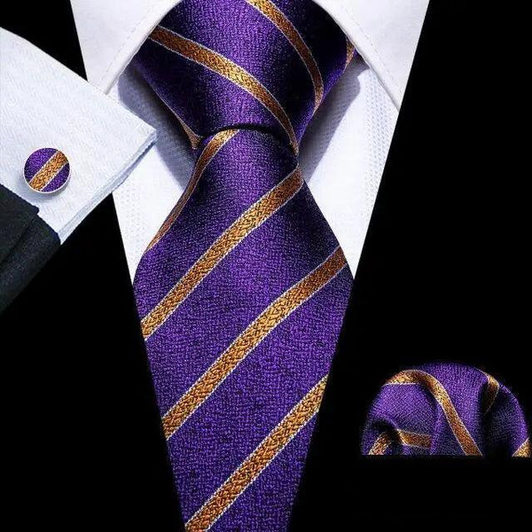 Business Luxury Men Silk Necktie Fashion Tie Sets For Men Wedding Party Wear Elegant Neck Tie Design For Men Soft Business Casual Suit Neckties