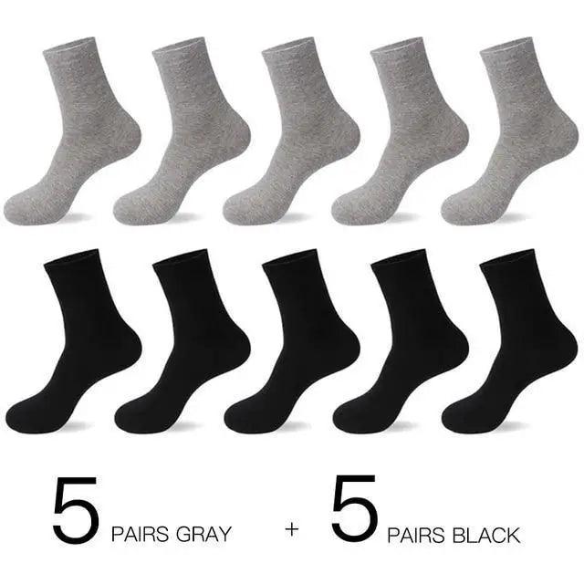 Business Simple White Cotton Socks 10 Pairs Men Breathable Socks Spring Summer Socks for Men Heavy Duty Reinforced Cotton Socks For Men