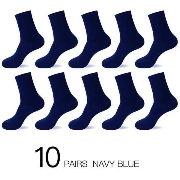 Business Simple White Cotton Socks 10 Pairs Men Breathable Socks Spring Summer Socks for Men Heavy Duty Reinforced Cotton Socks For Men