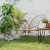 Butterfly Metal Garden Bench with Handcrafted Back Support