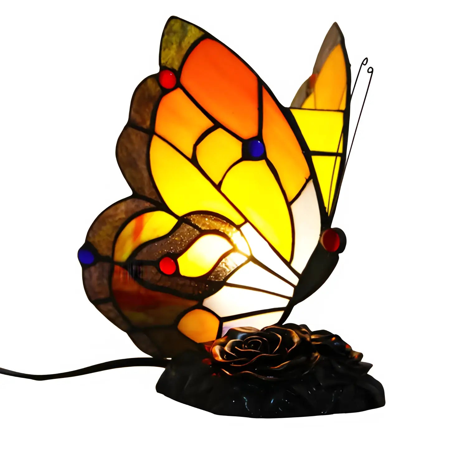 Nightlight Butterfly Tiffany Lamp in Glass