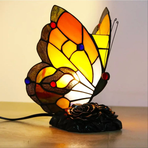 Nightlight Butterfly Tiffany Lamp in Glass